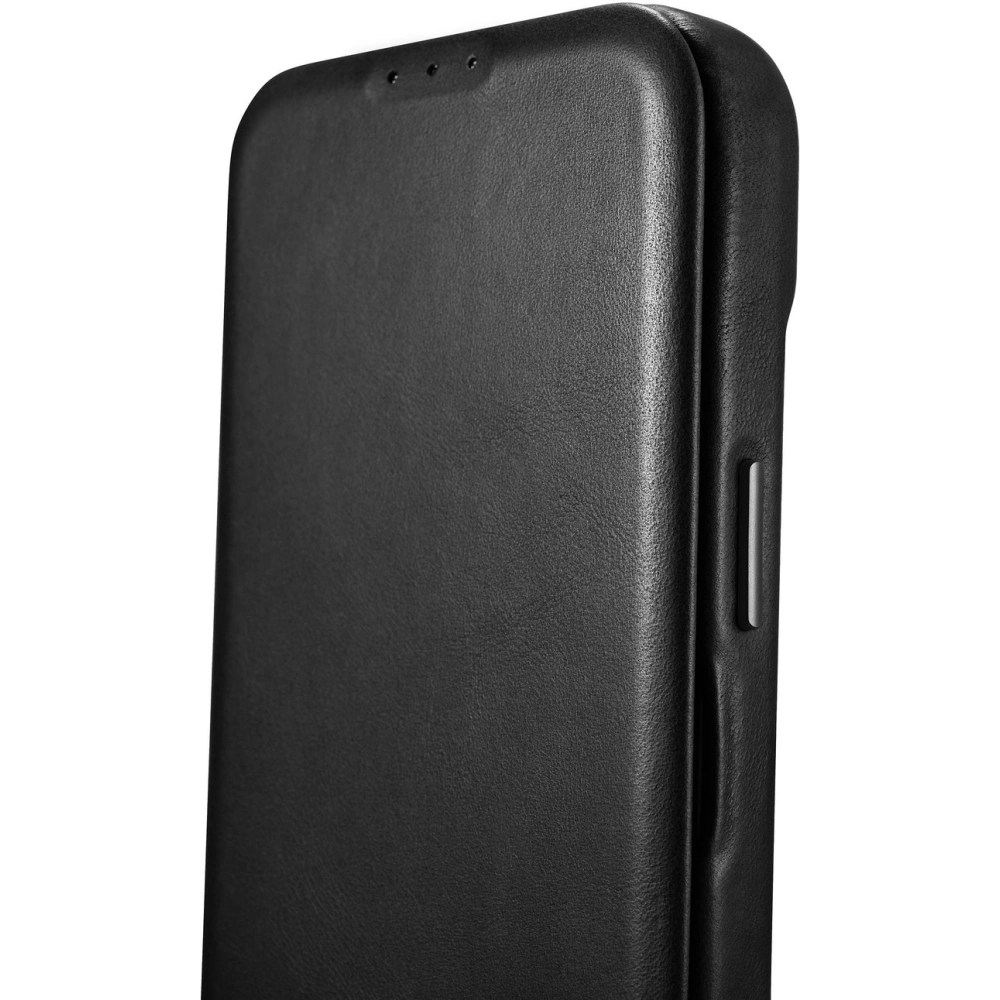 Etui iCarer CE Oil Wax Premium Leather Folio MagSafe Apple iPhone 14 Plus / 15 Plus czarny
