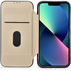 Kup Etui iCarer CE Oil Wax Premium Leather Folio MagSafe Apple iPhone 14 Plus / 15 Plus černé - ICR389 - {ean13} - Sklep Home Screen