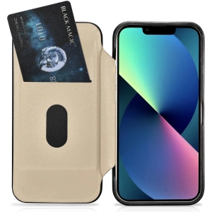 Kup Etui iCarer CE Oil Wax Premium Leather Folio MagSafe Apple iPhone 14 Plus / 15 Plus černé - ICR389 - {ean13} - Sklep Home Screen