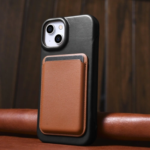 Kup Case iCarer CE Oil Wax Premium Leather Folio MagSafe Apple iPhone 14 Plus / 15 Plus schwarz - ICR389 - {ean13} - Sklep Home Screen