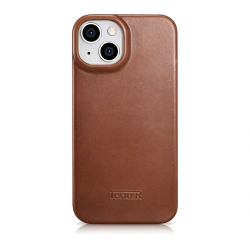 Kup Case iCarer CE Oil Wax Premium Leder Folio MagSafe Apple iPhone 14 Plus / 15 Plus braun - ICR390 - {ean13} - Sklep Home Screen