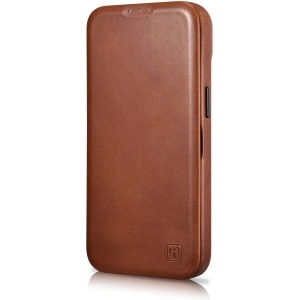 Kup Etui iCarer CE Oil Wax Premium Leather Folio MagSafe Apple iPhone 14 Plus / 15 Plus hnědá - ICR390 - {ean13} - Sklep Home Screen