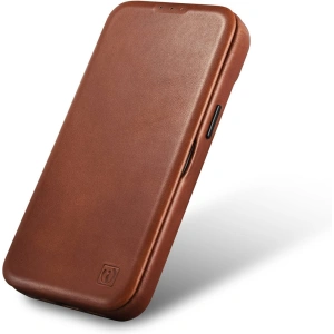 Kup Etui iCarer CE Oil Wax Premium Leather Folio MagSafe Apple iPhone 14 Plus / 15 Plus hnědá - ICR390 - {ean13} - Sklep Home Screen