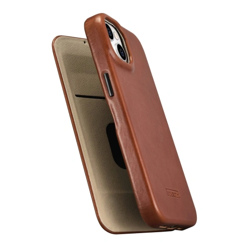 Kup Etui iCarer CE Oil Wax Premium Leather Folio MagSafe Apple iPhone 14 Plus / 15 Plus hnědá - ICR390 - {ean13} - Sklep Home Screen