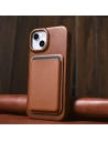 Kup Case iCarer CE Oil Wax Premium Leder Folio MagSafe Apple iPhone 14 Plus / 15 Plus braun - ICR390 - {ean13} - Sklep Home Screen