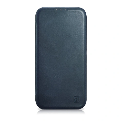 Buy iCarer CE Oil Wax Premium Leather Folio MagSafe Apple iPhone 14 Plus / 15 Plus blue - ICR391 - {ean13} - Home Screen Store Europe