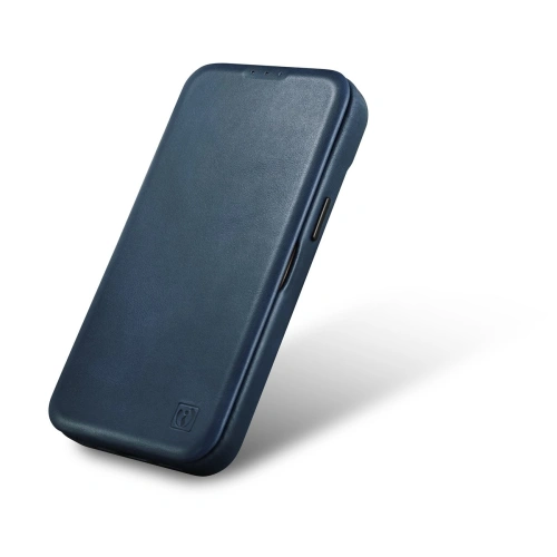 Kup Case iCarer CE Oil Wax Premium Leather Folio MagSafe Apple iPhone 14 Plus / 15 Plus blau - ICR391 - {ean13} - Sklep Home Screen