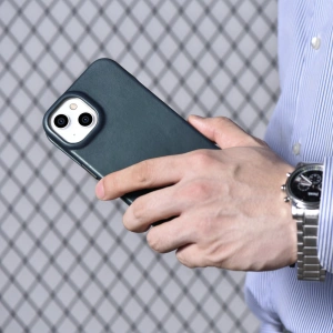Kup Case iCarer CE Oil Wax Premium Leather Folio MagSafe Apple iPhone 14 Plus / 15 Plus blau - ICR391 - {ean13} - Sklep Home Screen