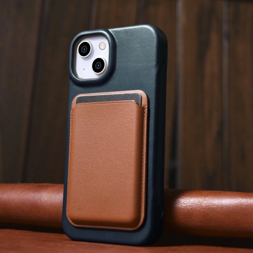 Kup Case iCarer CE Oil Wax Premium Leather Folio MagSafe Apple iPhone 14 Plus / 15 Plus blau - ICR391 - {ean13} - Sklep Home Screen