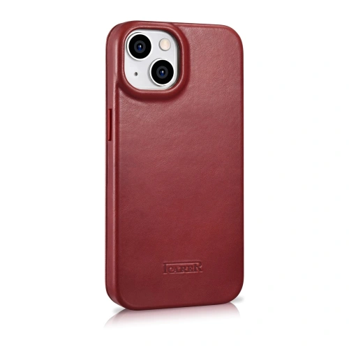 Kup Case iCarer CE Oil Wax Premium Leather Folio MagSafe Apple iPhone 14 Plus / 15 Plus rot - ICR392 - {ean13} - Sklep Home Screen
