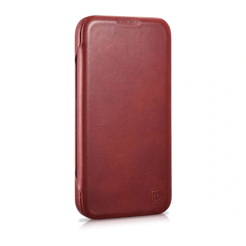 Buy iCarer CE Oil Wax Premium Leather Folio MagSafe Apple iPhone 14 Plus / 15 Plus red - ICR392 - {ean13} - Home Screen Store Europe