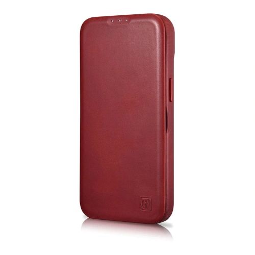 Buy iCarer CE Oil Wax Premium Leather Folio MagSafe Apple iPhone 14 Plus / 15 Plus red - ICR392 - {ean13} - Home Screen Store Europe