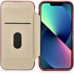 Kup Etui iCarer CE Oil Wax Premium Leather Folio MagSafe Apple iPhone 14 Plus / 15 Plus červené - ICR392 - {ean13} - Sklep Home Screen