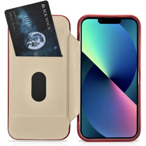 Kup Etui iCarer CE Oil Wax Premium Leather Folio MagSafe Apple iPhone 14 Plus / 15 Plus červené - ICR392 - {ean13} - Sklep Home Screen