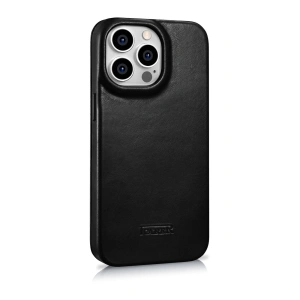 Kup Carcasă iCarer CE Oil Wax Premium Leather Folio MagSafe Apple iPhone 14 Pro Max negru - ICR393 - {ean13} - Sklep Home Screen