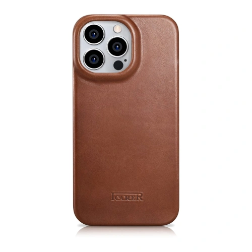 Kup Etui iCarer CE Oil Wax Premium Leather Folio MagSafe Apple iPhone 14 Pro Max hnědá - ICR394 - {ean13} - Sklep Home Screen