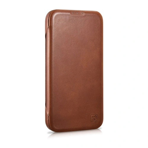 Kup Etui iCarer CE Oil Wax Premium Leather Folio MagSafe Apple iPhone 14 Pro Max hnědá - ICR394 - {ean13} - Sklep Home Screen