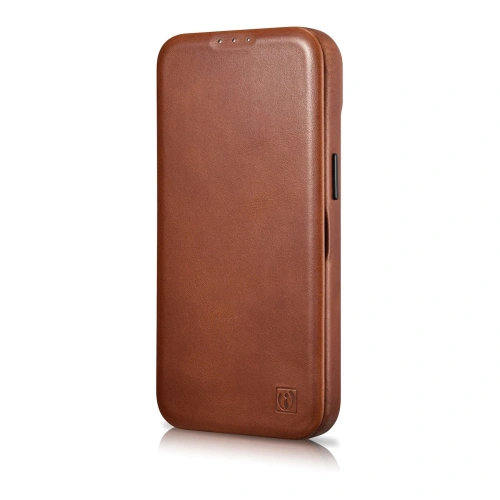 Kup Etui iCarer CE Oil Wax Premium Leather Folio MagSafe Apple iPhone 14 Pro Max hnědá - ICR394 - {ean13} - Sklep Home Screen