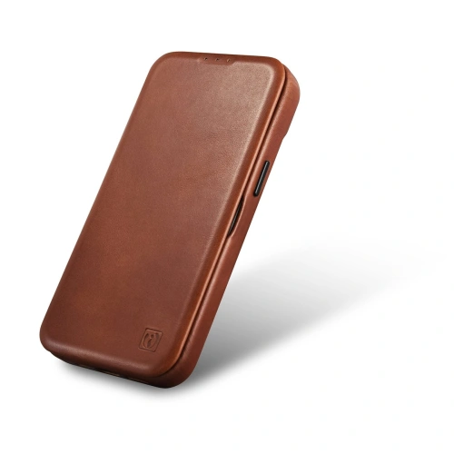Kup Etui iCarer CE Oil Wax Premium Leather Folio MagSafe Apple iPhone 14 Pro Max hnědá - ICR394 - {ean13} - Sklep Home Screen