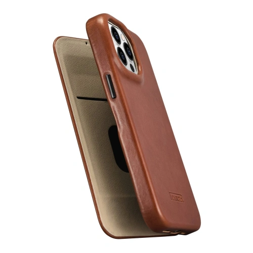Kup Etui iCarer CE Oil Wax Premium Leather Folio MagSafe Apple iPhone 14 Pro Max hnědá - ICR394 - {ean13} - Sklep Home Screen