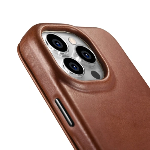Kup Etui iCarer CE Oil Wax Premium Leather Folio MagSafe Apple iPhone 14 Pro Max hnědá - ICR394 - {ean13} - Sklep Home Screen