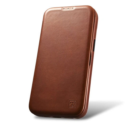 Kup Etui iCarer CE Oil Wax Premium Leather Folio MagSafe Apple iPhone 14 Pro Max hnědá - ICR394 - {ean13} - Sklep Home Screen