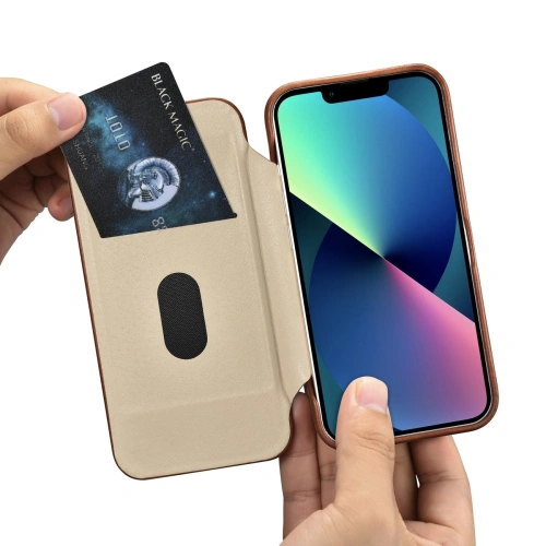 Kup Etui iCarer CE Oil Wax Premium Leather Folio MagSafe Apple iPhone 14 Pro Max hnědá - ICR394 - {ean13} - Sklep Home Screen