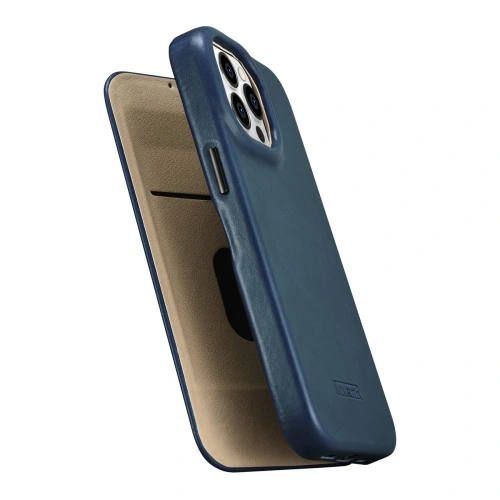 Kup Etui iCarer CE Olajgyanta Prémium Bőr Tok MagSafe Apple iPhone 14 Pro Max kék - ICR395 - {ean13} - Sklep Home Screen