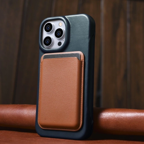 Kup Etui iCarer CE Oil Wax Premium Leather Folio MagSafe Apple iPhone 14 Pro Max modrý - ICR395 - {ean13} - Sklep Home Screen