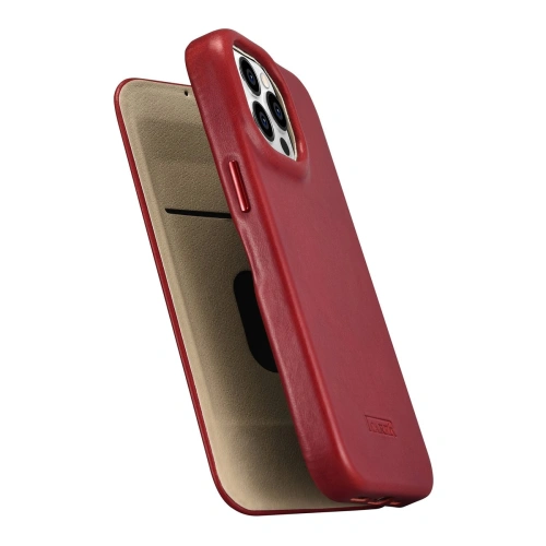 Kup Etui iCarer CE Olajviasz Prémium Bőr Tok MagSafe Apple iPhone 14 Pro Max piros - ICR396 - {ean13} - Sklep Home Screen