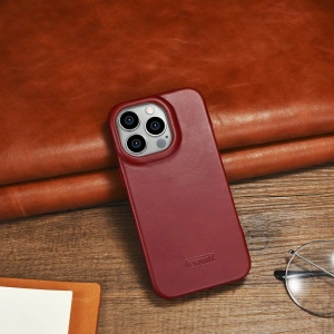Kup Etui iCarer CE Oil Wax Premium Leather Folio MagSafe Apple iPhone 14 Pro Max červené - ICR396 - {ean13} - Sklep Home Screen