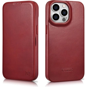 Kup Husă iCarer CE Oil Wax Premium Leather Folio MagSafe Apple iPhone 14 Pro Max roșu - ICR396 - {ean13} - Sklep Home Screen