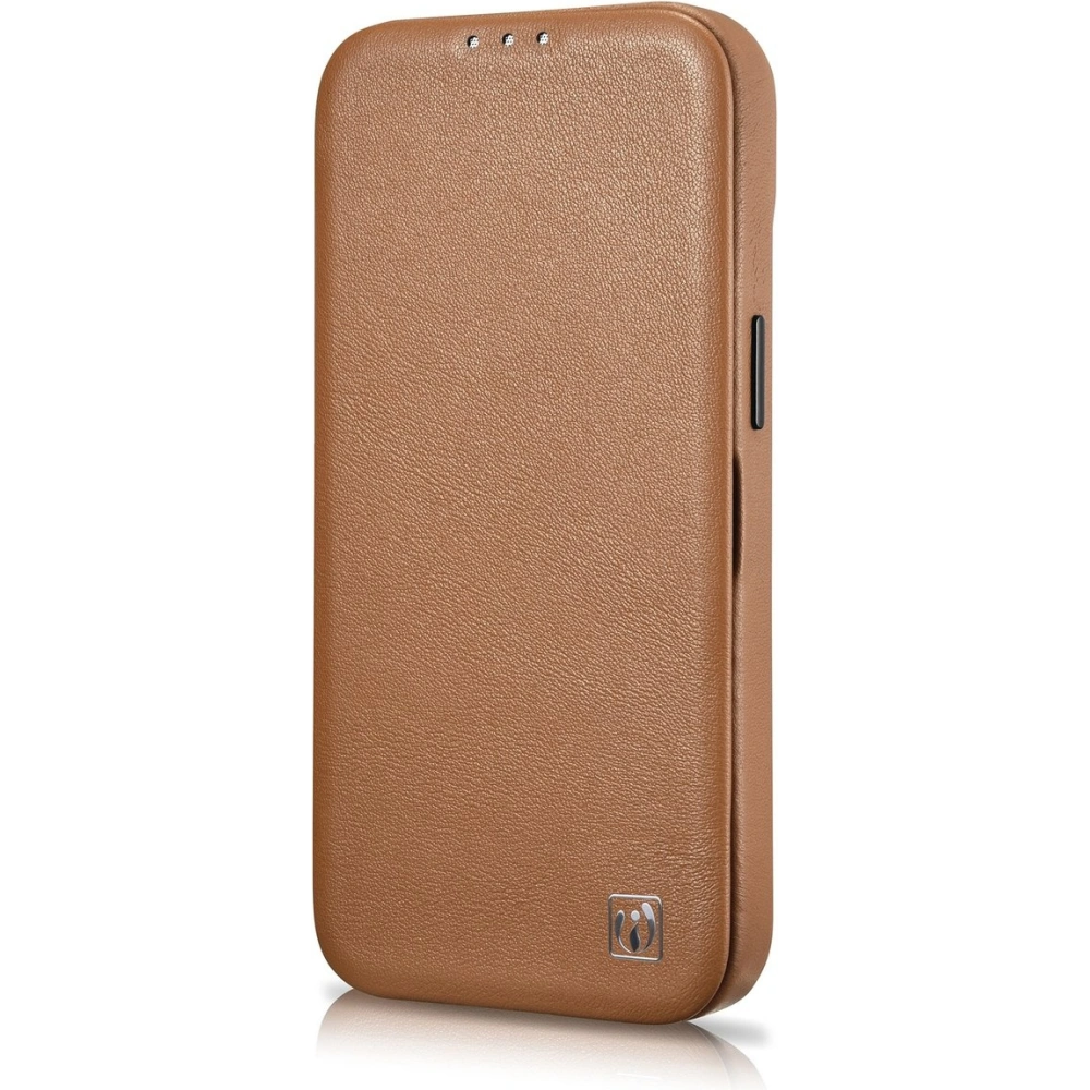 Etui iCarer CE Premium Leather Folio MagSafe Apple iPhone 14 brązowy