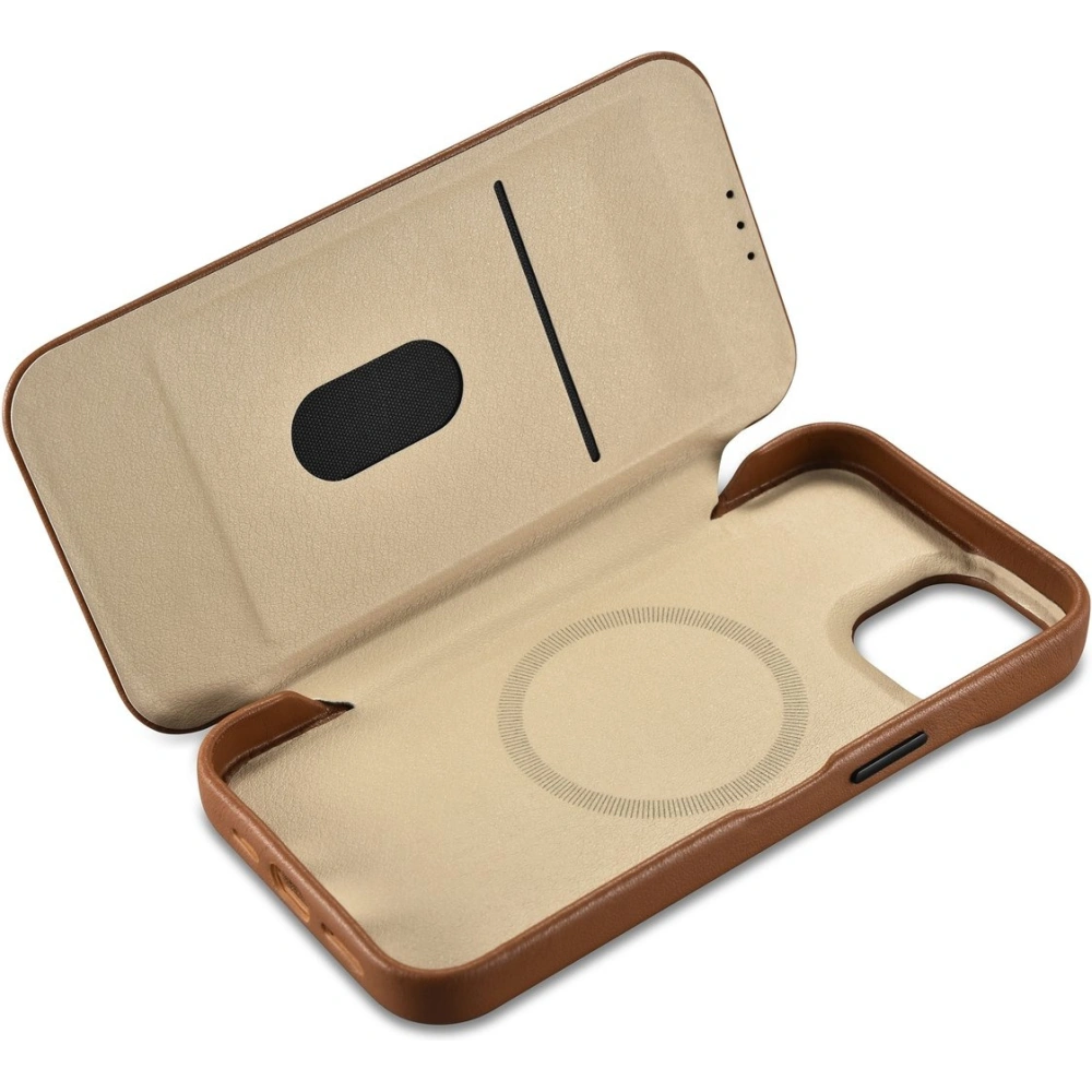 Etui iCarer CE Premium Leather Folio MagSafe Apple iPhone 14 brązowy