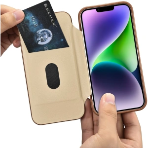 Kup Etui iCarer CE Premium Leather Folio MagSafe Apple iPhone 14 hnědý - ICR398 - {ean13} - Sklep Home Screen
