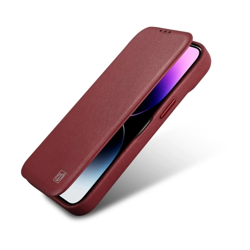 Kup Case iCarer CE Premium Leder Folio MagSafe Apple iPhone 14 rot - ICR399 - {ean13} - Sklep Home Screen