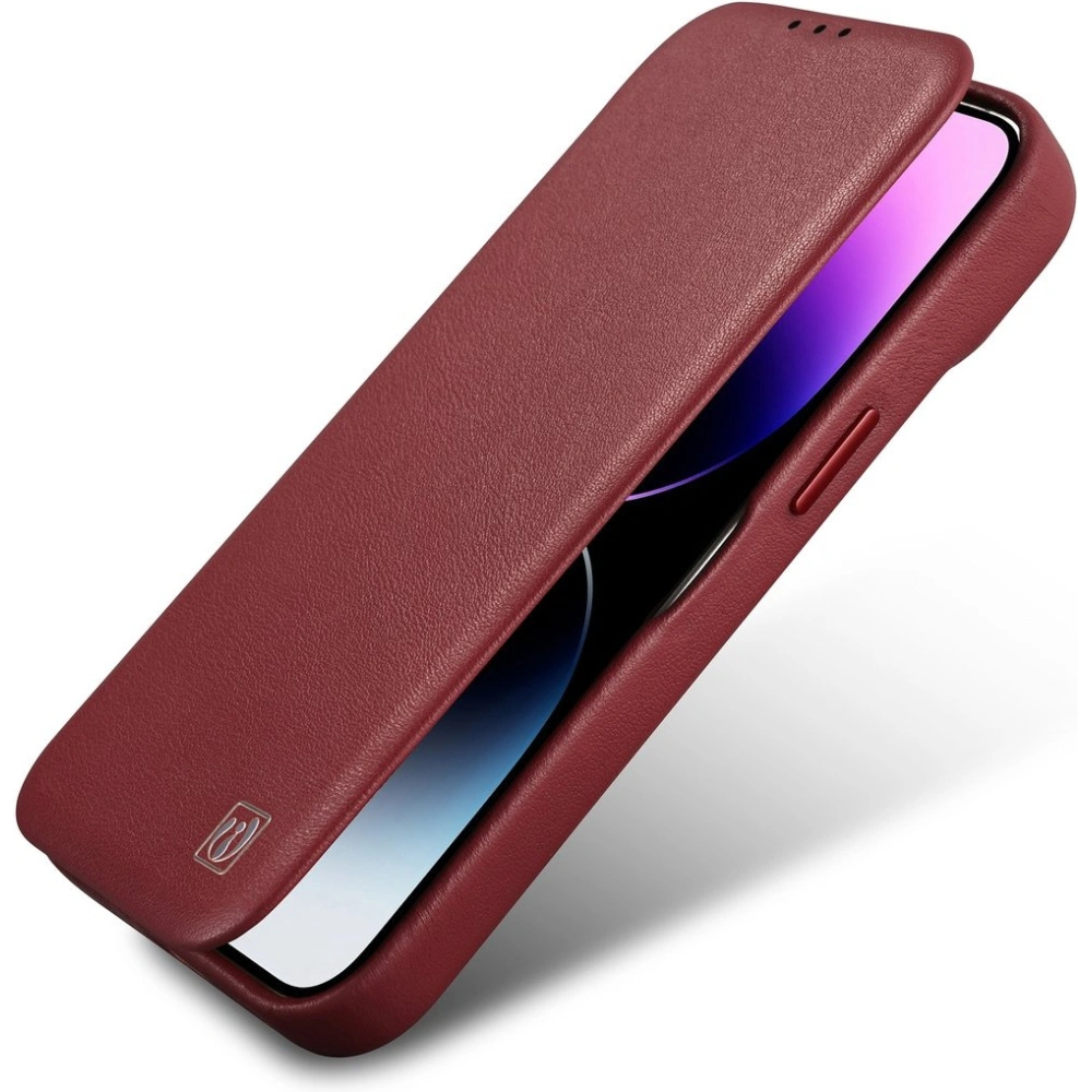 Etui iCarer CE Premium Leather Folio MagSafe Apple iPhone 14 czerwony