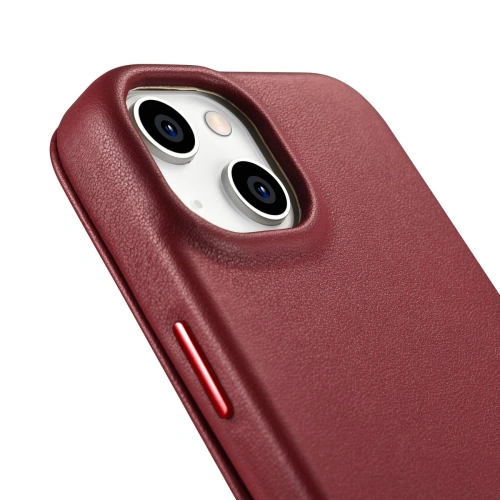 Kup Case iCarer CE Premium Leder Folio MagSafe Apple iPhone 14 rot - ICR399 - {ean13} - Sklep Home Screen