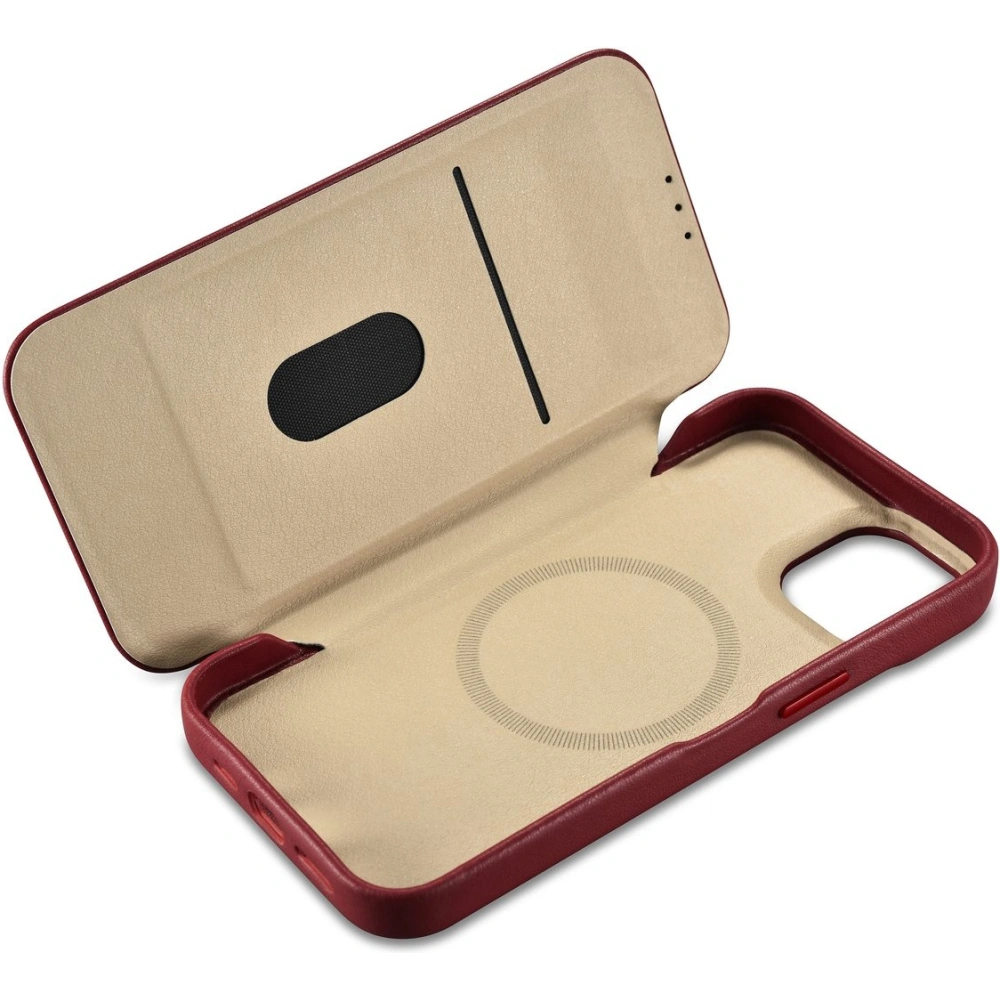 Etui iCarer CE Premium Leather Folio MagSafe Apple iPhone 14 czerwony