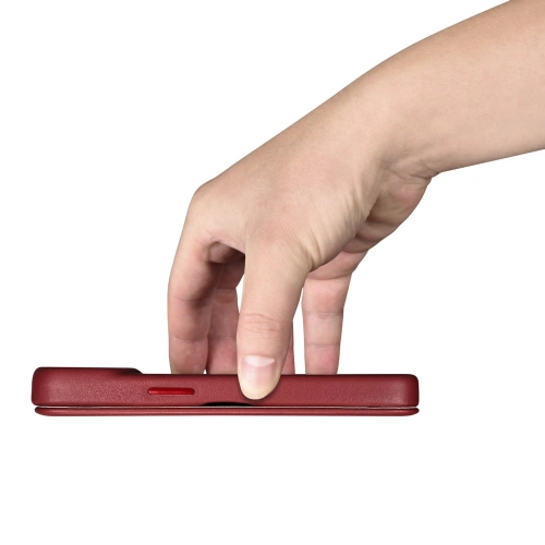 Kup Case iCarer CE Premium Leder Folio MagSafe Apple iPhone 14 rot - ICR399 - {ean13} - Sklep Home Screen