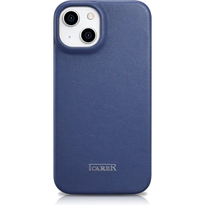 Kup Husă iCarer CE Premium Leather Folio MagSafe Apple iPhone 14 albastră - ICR402 - {ean13} - Sklep Home Screen