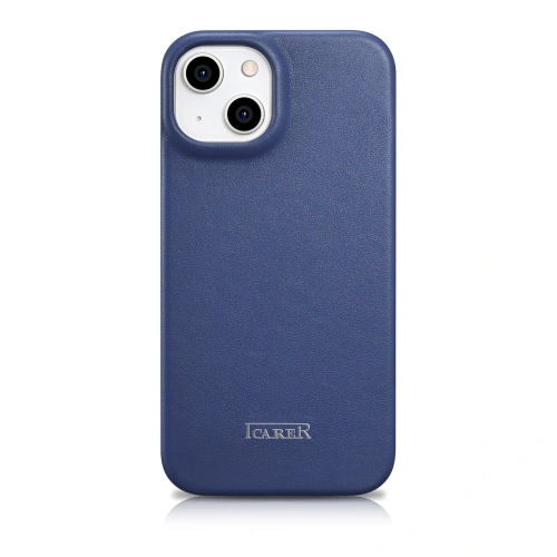 Kup Case iCarer CE Premium Leder Folio MagSafe Apple iPhone 14 blau - ICR402 - {ean13} - Sklep Home Screen