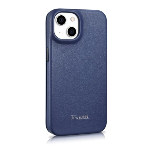 Kup Case iCarer CE Premium Leder Folio MagSafe Apple iPhone 14 blau - ICR402 - {ean13} - Sklep Home Screen