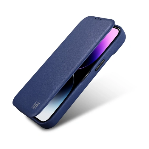 Kup Case iCarer CE Premium Leder Folio MagSafe Apple iPhone 14 blau - ICR402 - {ean13} - Sklep Home Screen