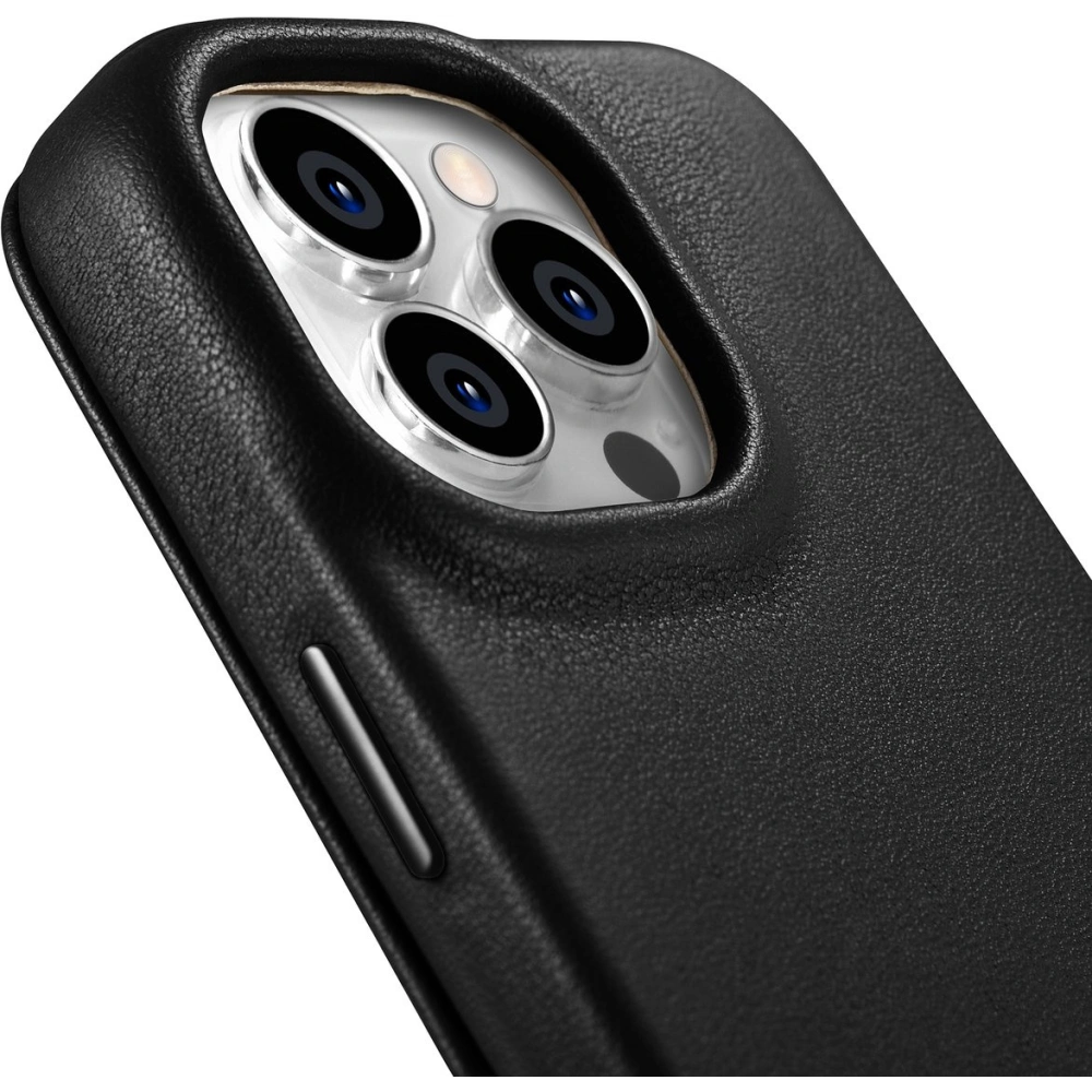 Etui iCarer CE Premium Leather Folio MagSafe Apple iPhone 14 Pro czarny
