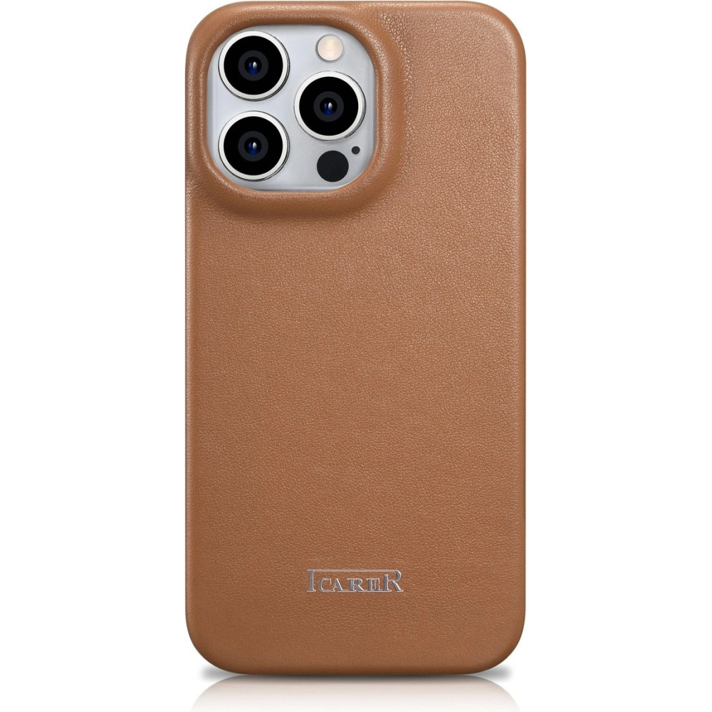 Etui iCarer CE Premium Leather Folio MagSafe Apple iPhone 14 Pro brązowy