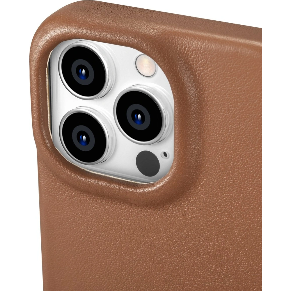 Etui iCarer CE Premium Leather Folio MagSafe Apple iPhone 14 Pro brązowy