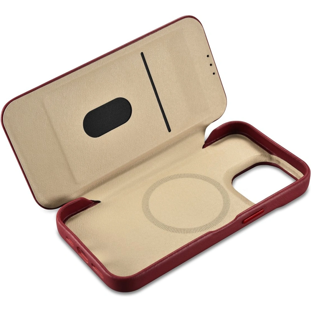 Etui iCarer CE Premium Leather Folio MagSafe Apple iPhone 14 Pro czerwony