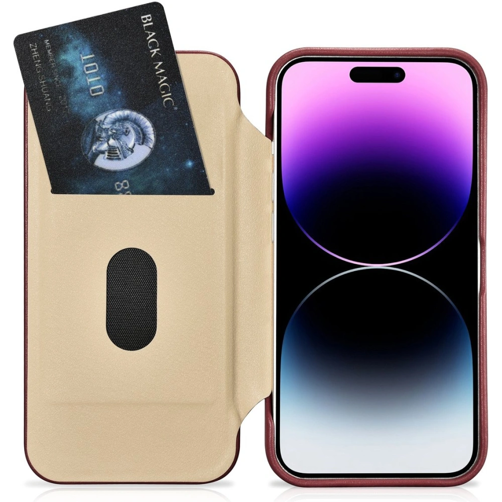 Etui iCarer CE Premium Leather Folio MagSafe Apple iPhone 14 Pro czerwony