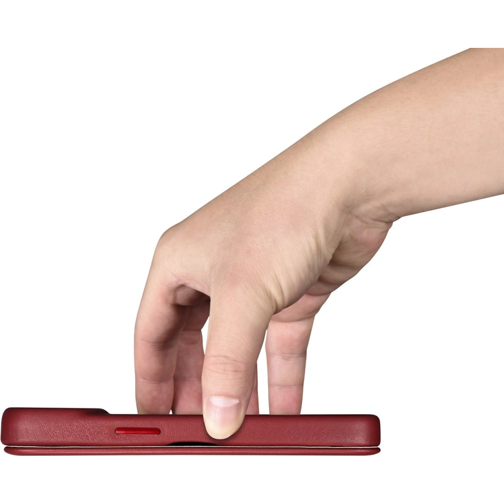 Etui iCarer CE Premium Leather Folio MagSafe Apple iPhone 14 Pro czerwony